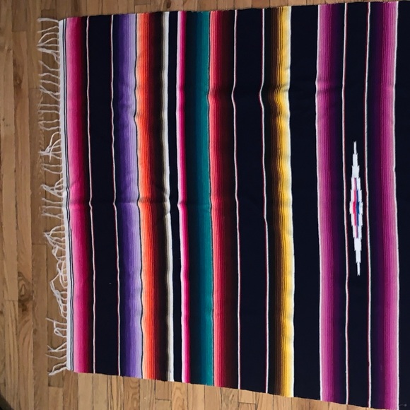 Colorful Striped Rug Mexican - Picture 3 of 7